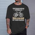 Unterschätze Niemals Ein Alten Mann Bicycle Cyclist T-Shirt Geschenke für Ihn