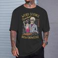 Weird Science Skeleton Halloween Teachers Brew Knowledge T-Shirt Gifts for Him