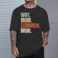 Wife Mom Commish Bruh Fantasy Football Commissioner T-Shirt Gifts for Him
