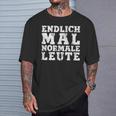 Withintage Print Endlich Mal Normale Leute T-Shirt Geschenke für Ihn