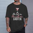 Women's Die Tut Nix Die Will Nur Saufen Girls' Strip Sauftour T-Shirt Geschenke für Ihn