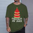 Christmas In July Watermelon Xmas Tree Summer T-Shirt Gifts for Him