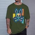 Colorful Skull And Crossbones Bad Rabbit Bunny Christmas T-Shirt Gifts for Him