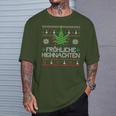 Happy Highnachten Ugly Christmas Hemp Marijuana T-Shirt Geschenke für Ihn