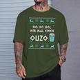 Ho Ho Hol Mir Mal Einen Ouzo Ugly Christmas Outfit T-Shirt Geschenke für Ihn