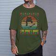 I Do What I Want Ugly Xmas Sweater Cat Wine Lover T-Shirt Gifts for Him