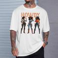 Black Cowgirl Western Rodeo Melanin History Howdy T-Shirt Gifts for Him