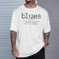 Blues Music Definition Músico Guitarrista Divertido Regalo Camiseta unisex Regalos para él