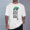 Born To Kite Forced To Work Kitesurf Aliscafo Kiteboard Maglietta Regalos para él