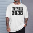 Class Of 2038 Graduation Senior 2038 First Day Of School T-Shirt Gifts for Him
