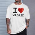 Con Cuore Turistico Souvenir I Love Madrid Maglietta Regalos para él