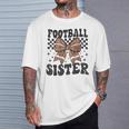 Coquette Bow American Football Sister Game Day Thanksgiving T-Shirt Gifts for Him