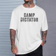 Crazy Camp Dictator Campground Director Summer Campsite Boss T-Shirt Gifts for Him