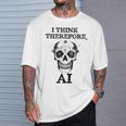 Divertente Chatgpt Penso Quindi Di Essere Ai Robot Skull Maglietta Regalos para él