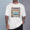 Divertente E Colorata Per Gli Amanti Del Cibo Good Mood Maglietta Regalos para él
