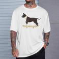 Divertente Skateboarding Pitbull Pit Puppy Regalo Maglietta Regalos para él