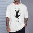 A Forma Di Gatto Graffia L'abbigliamento Gatto Maglietta Regalos para él