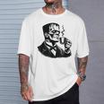 Frankenstein Coffee Drinker Horror And Caffeine Lovers Gray T-Shirt Geschenke für Ihn