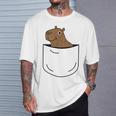 Pocket Capybara Capybara En Bolsillo Regalo Camiseta unisex Regalos para él