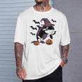 Pumpkin Bat Witch Costume Orca Halloween T-Shirt Gifts for Him