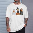Halloween Dog Wearing Ghost Custome Dog Lovers T-Shirt Gifts for Him