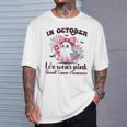Halloween In October We Wear Pink Breast Cancer Awareness T-Shirt Gifts for Him