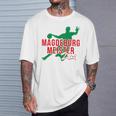 With Handball Team Magdeburg Fan Saxony-Anhalt Green Red T-Shirt Geschenke für Ihn