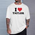 I Heart Taylor First Name I Love Custom Stuff Maglietta Regalos para él