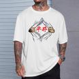 Hirai Avec Nom De Famille Drôle Poitrine Nom Intéressant Marchandisesêtements Calligraphie Incluse Drôle De Neta Hommes T-Shirt Cadeaux pour lui
