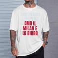 Io Sono Un Uomo Semplice Amo Milano E La Birra Maglietta Regalos para él