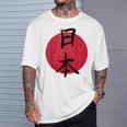 Kanji Japan Cool Camicia Giapponese Maglietta Regalos para él