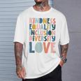 Kindness Equality Inclusion Diversity Love Awareness Retro T-Shirt Gifts for Him