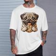 Lindo Carlino Con Diseño De Galleta Dulce Perro Camiseta unisex Regalos para él