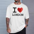 I Love London Souvenir Blue S T-Shirt Geschenke für Ihn