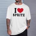 I Love Spritz Ich Liebe Spritz Cuore Trendig Classic Cool Maglietta Regalos para él