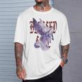 Moderno Hip Hopintage Graffiti Backprint Streetwear Maglia A Manica Maglietta Regalos para él