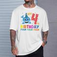 Niños My 4Th Birthday Diseño De Tiburón Para Niños Camiseta unisex Regalos para él