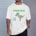 Niñosoy A Ser Hermano Mayor Dinosauro Anunciar Embarazo Hermano Camiseta unisex Regalos para él