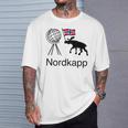 Nordkapp Norvegia Bandiera Alce Maglietta Regalos para él