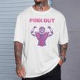 Pink Out Football Team Tackle Breast Cancer Awareness Month T-Shirt Gifts for Him