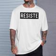 Resiste Spanish Resist Mexican Immigration Boriqua T-Shirt Gifts for Him