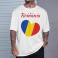 Romania Flag Women's Romania T-Shirt Geschenke für Ihn