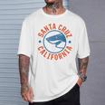 Santa Cruz California Shark Surfintage Retro Tavola Da Surf Maglietta Regalos para él