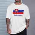 Slovak Flag Slovakia Team Fan Jersey T-Shirt Geschenke für Ihn