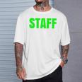 “Staff” Back Green Text Uniform For Adult Maglietta Regalos para él