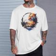 Tigre Animal Amante Arte Montañas Animal Tigre Camiseta unisex Regalos para él