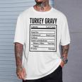 Turkey Gravy Ingredient Food List Thanksgiving Christmas T-Shirt Gifts for Him