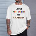 Viel Kunterbunt Gegen Rechts Tolerance Refugge T-Shirt Geschenke für Ihn