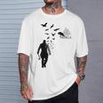 Viking Ragnar Lodbrokalhalla Odin Ravens Maglietta Regalos para él