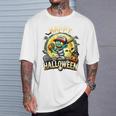 Vintage Halloween Zombie Baseball Skeleton Baseball Players T-Shirt Gifts for Him
